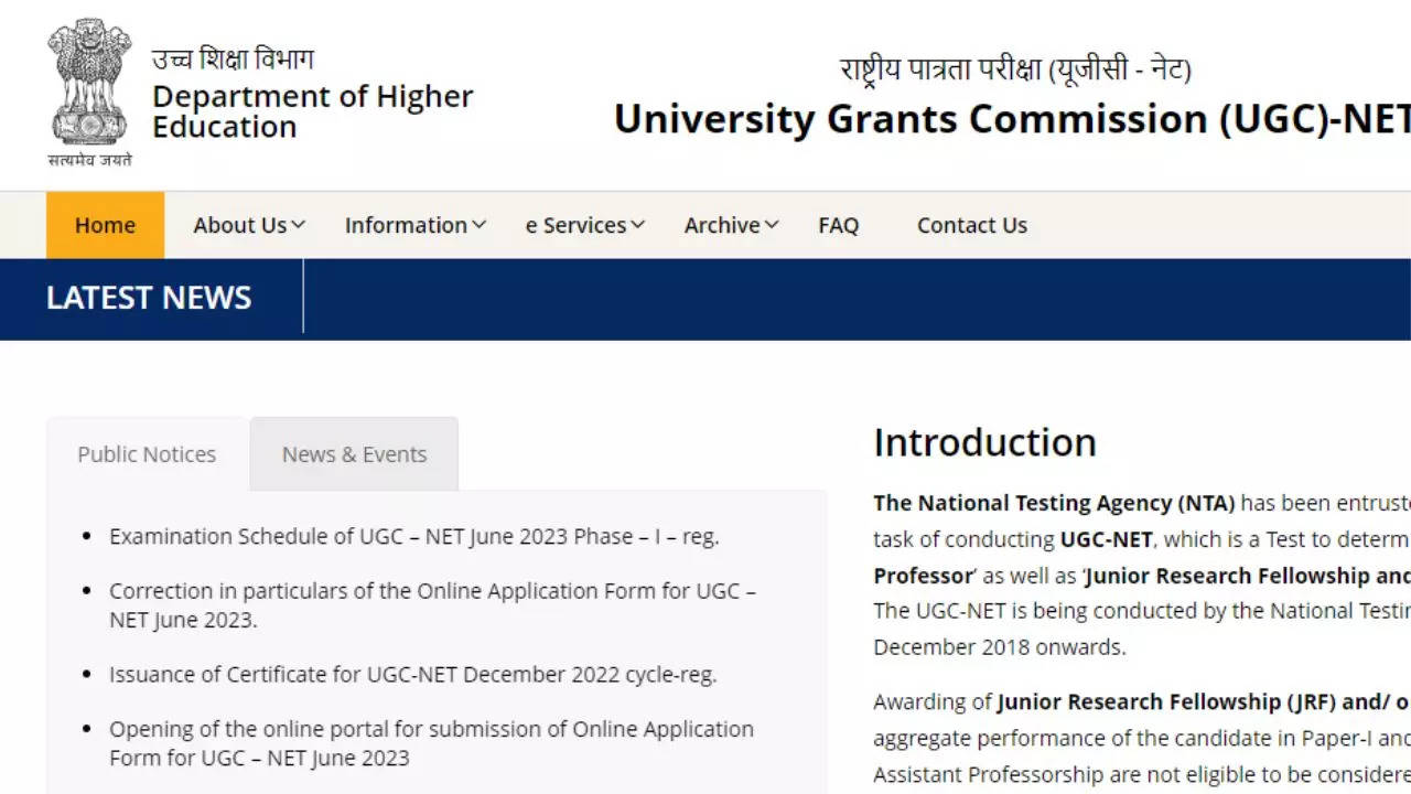 UGC NET Exam Schedule 2023