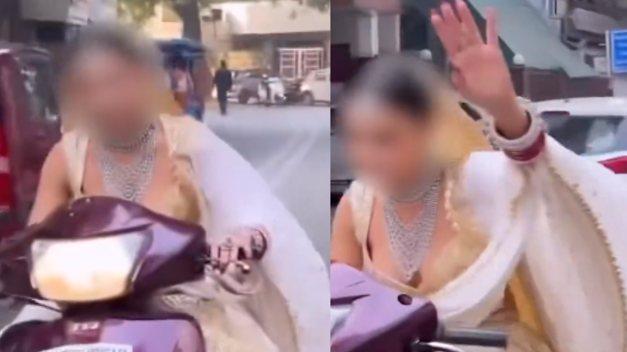 Viral Video, Bride Viral Video, Delhi Traffic Police