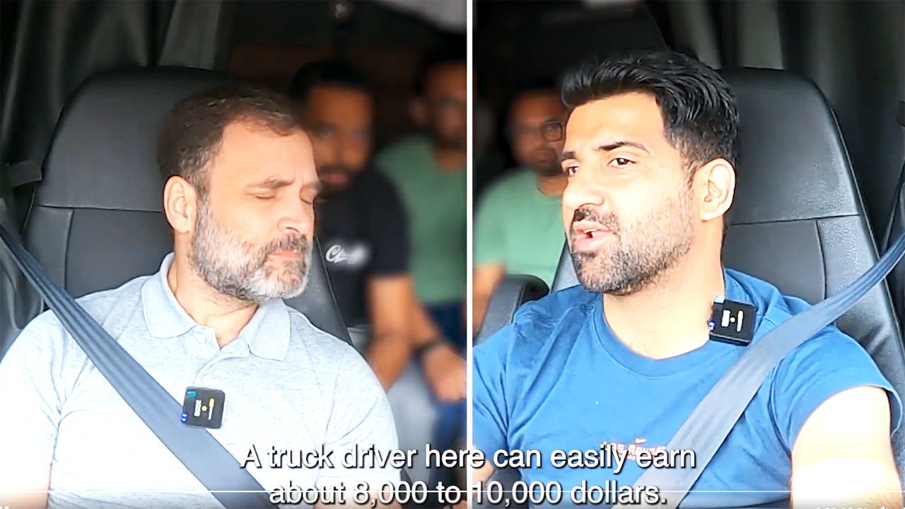 Rahul Gandhi Truck Ride in America