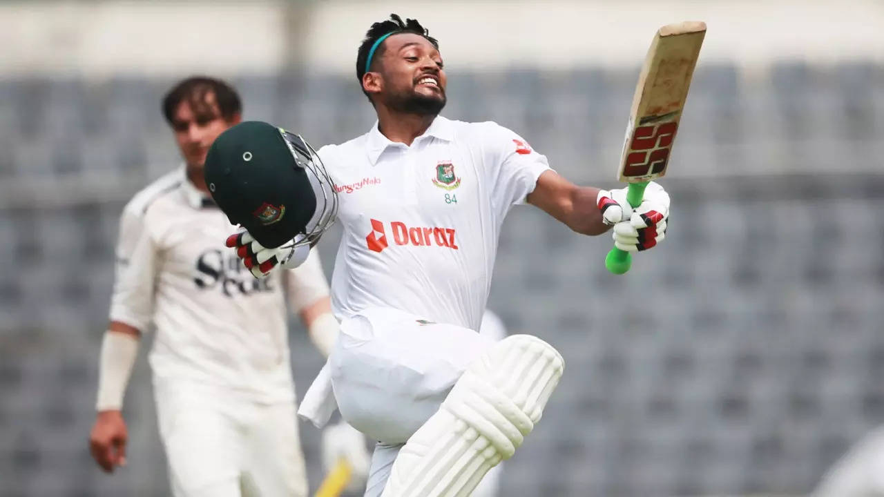 BAN vs AFG, Najmul Hossain Shanto scores third test century