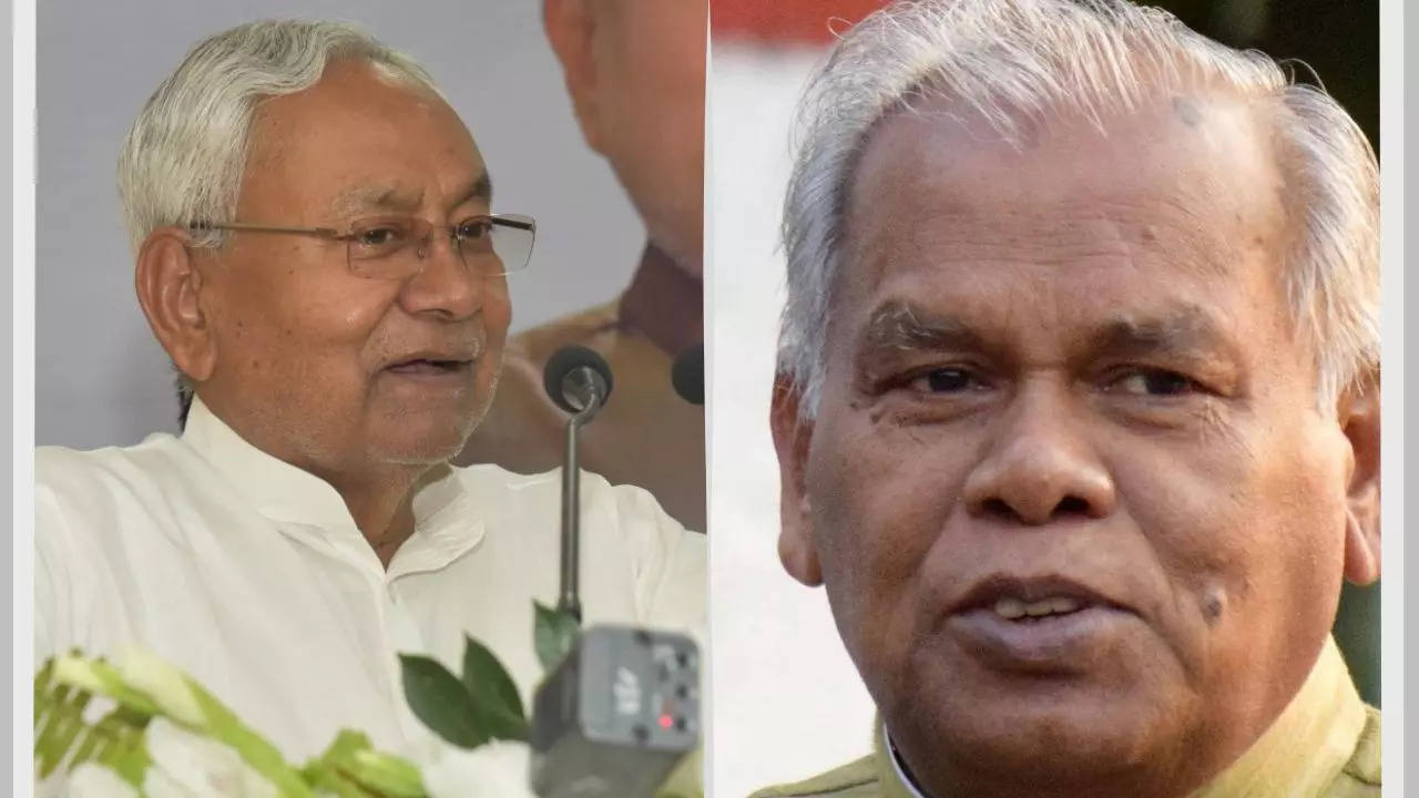 Nitish Kumar, Jitan Ram Manjhi, Tejashwi Yadav, Mahagathbandhan