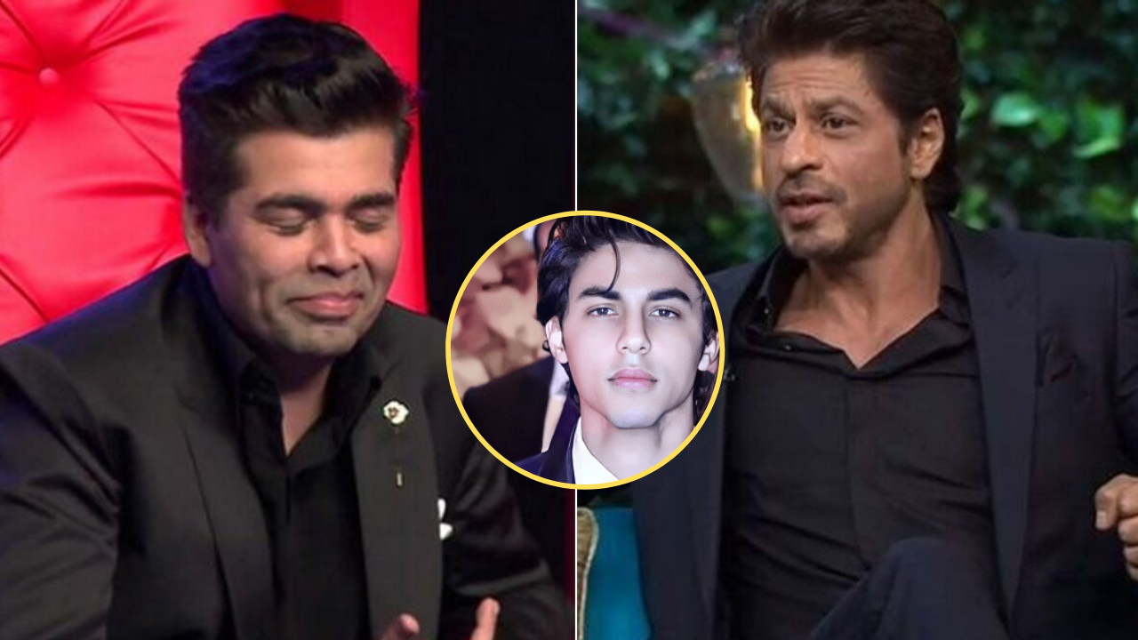 Shah Rukh Khan and Aryan Khan in Koffee With Karan