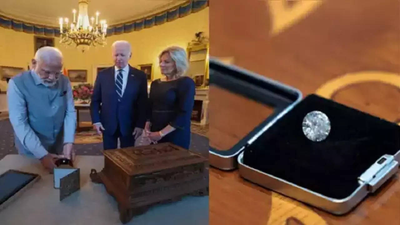 pm modi gift diamond to jill biden