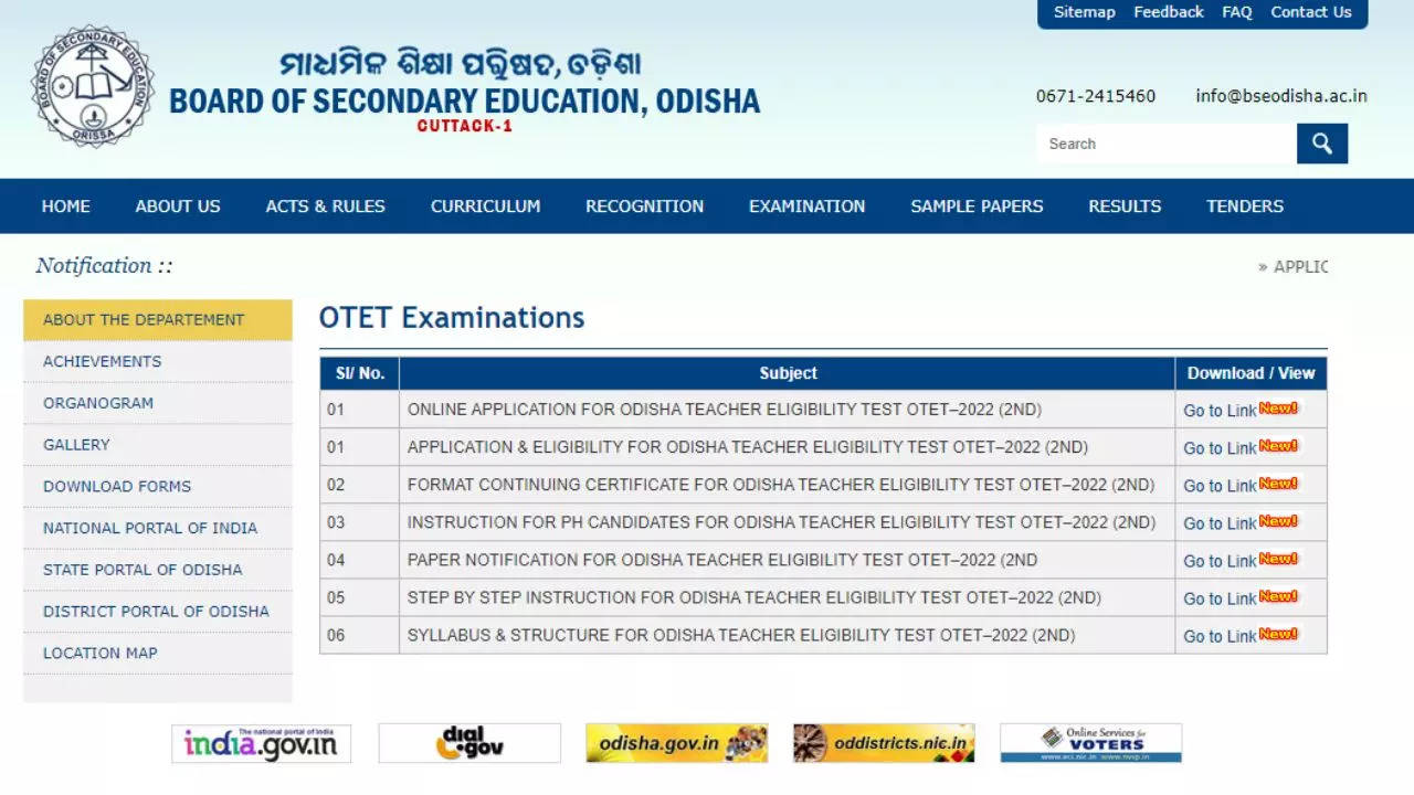 OTET Admit Card 2023