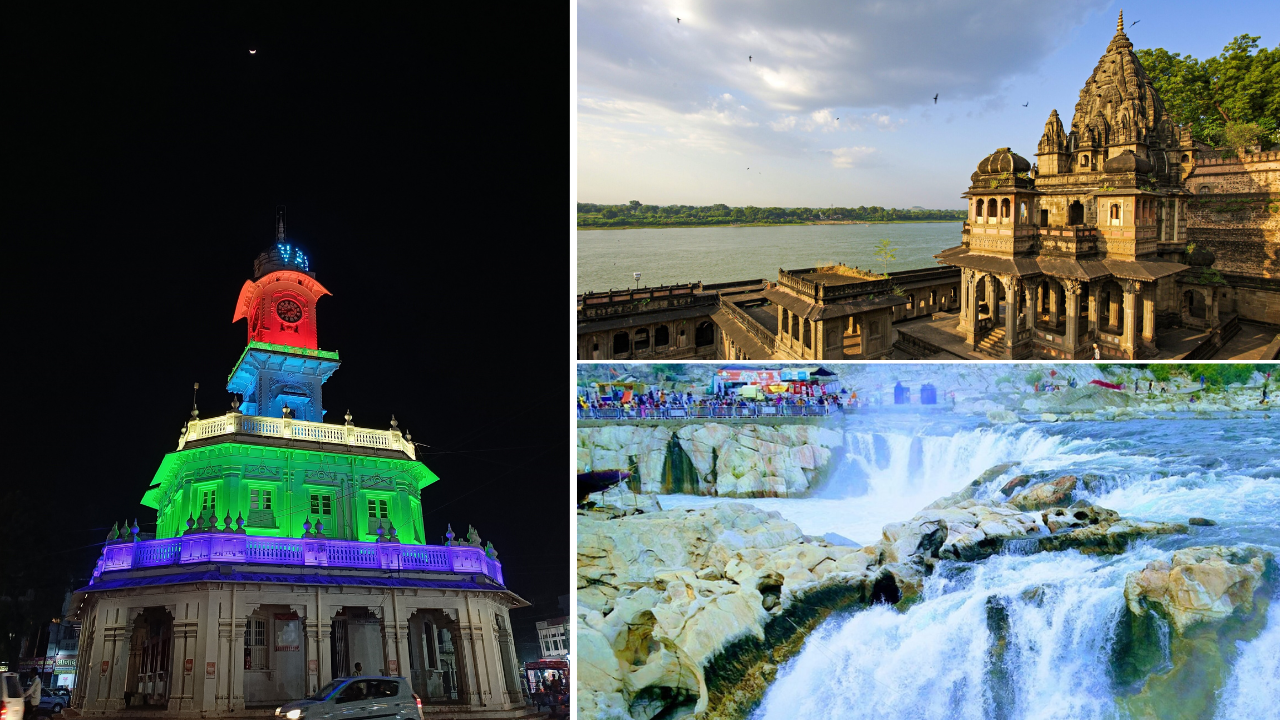 Ujjain, Places to visit near ujjain, maheshwar dhuandhar waterfall tourist destination