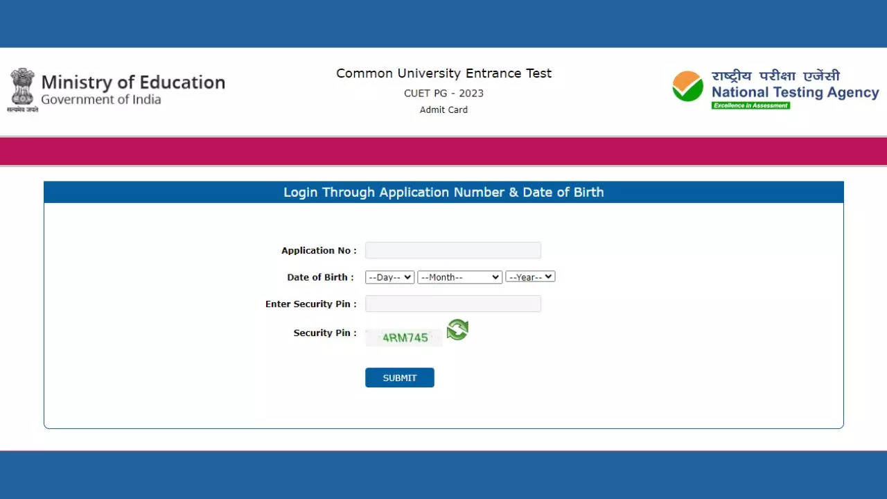 CUET PG Admit Card 2023