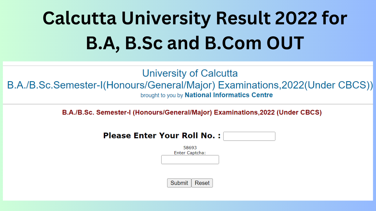 Calcutta University Result 2022