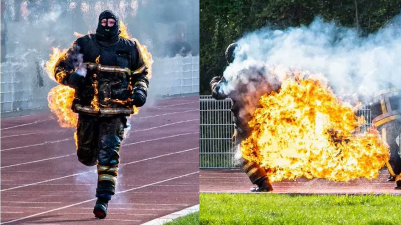 ​Ajab Gajab, Man burn full body, guinness world record