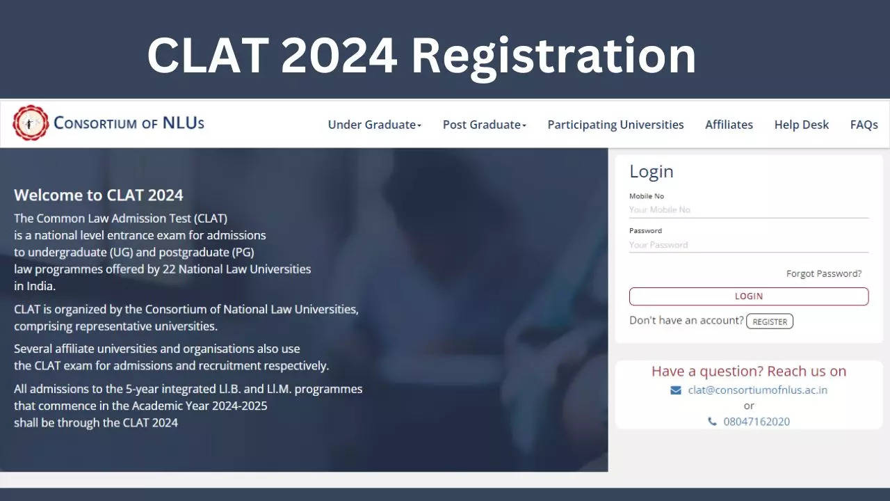 CLAT 2024 Registration begins for Common Law Admission Test at