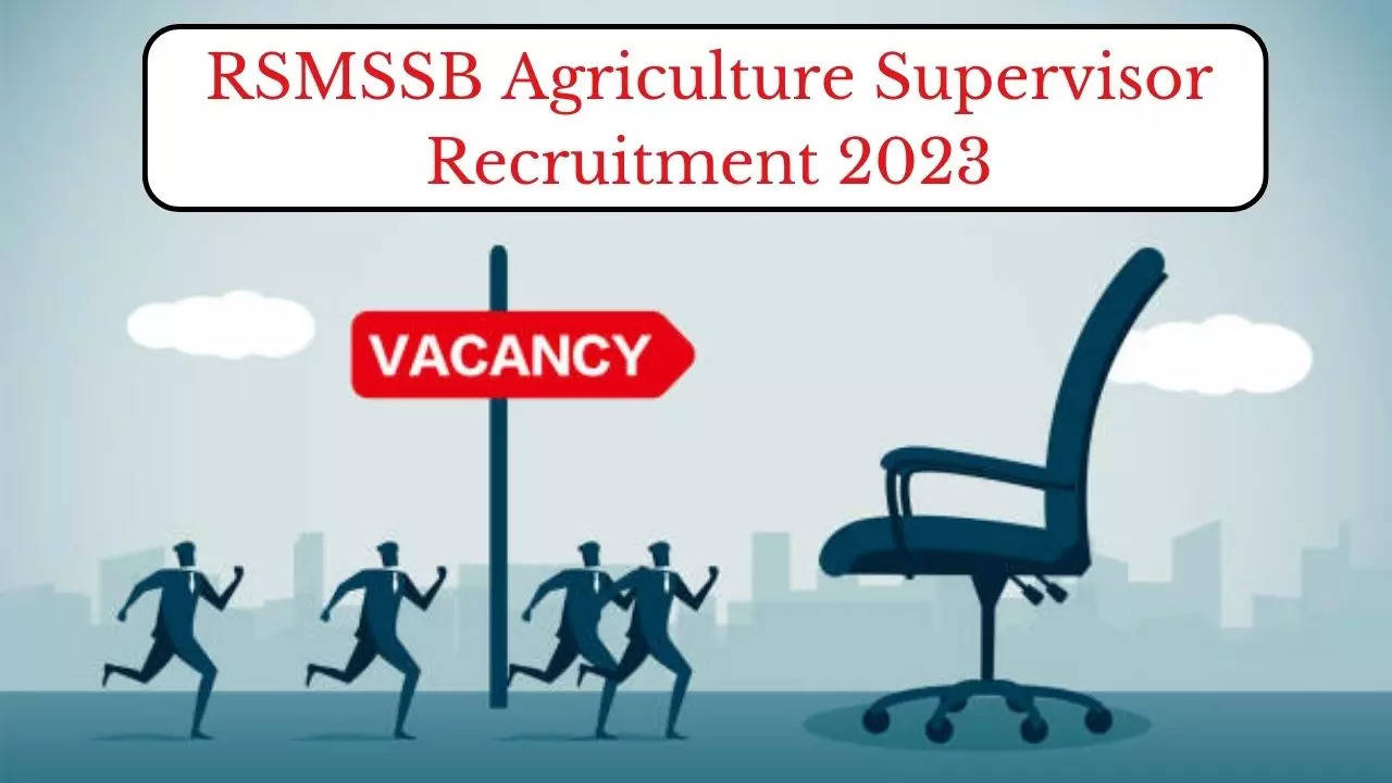 RSMSSB Agriculture Supervisor Recruitment 2023