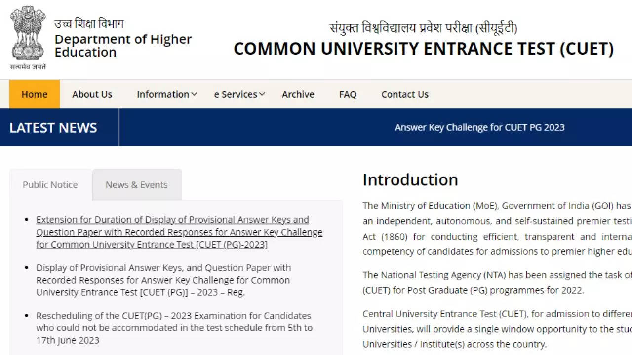 CUET PG Result 2023 Date and Time