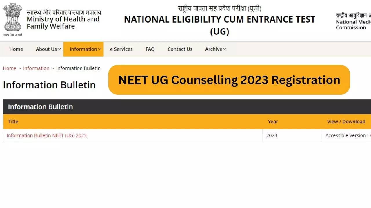 NEET UG Counselling 2023 Registration