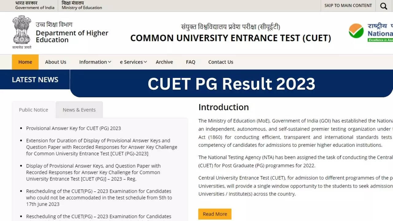 CUET PG Result 2023