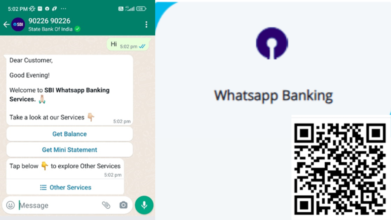 SBI Banking Services on WhatsApp