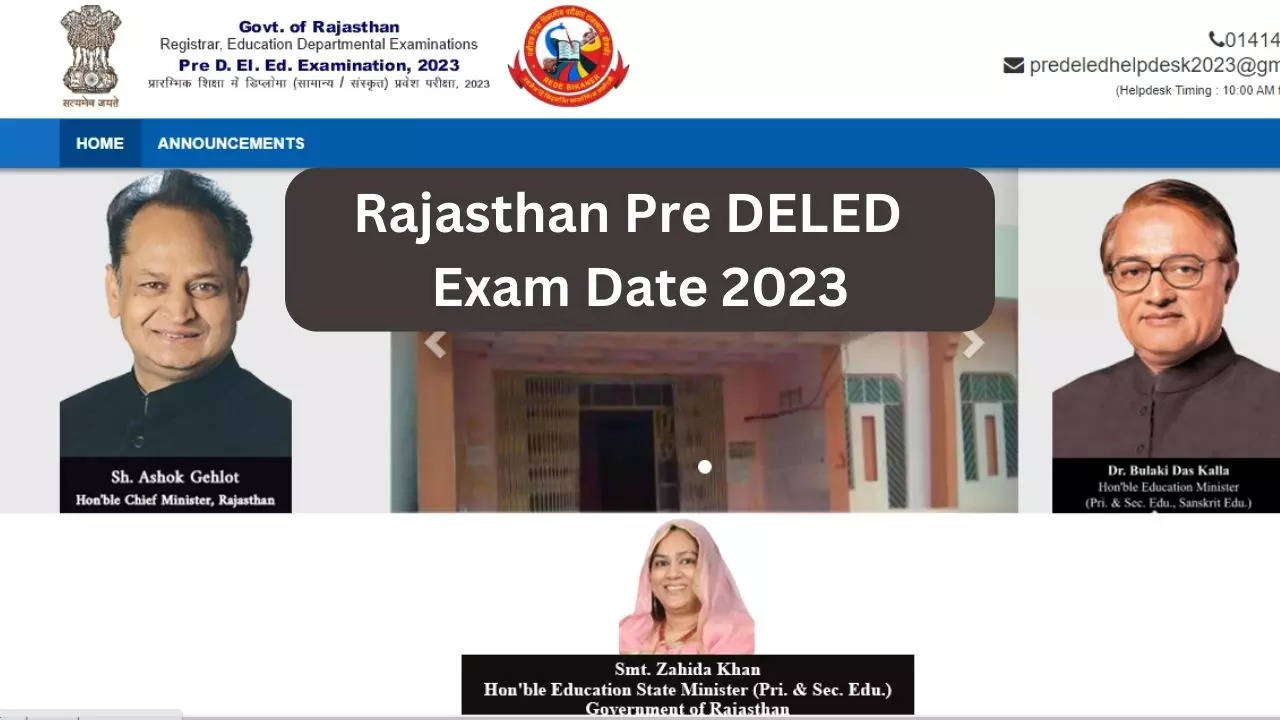 Rajasthan Pre DELED  Exam Date 2023