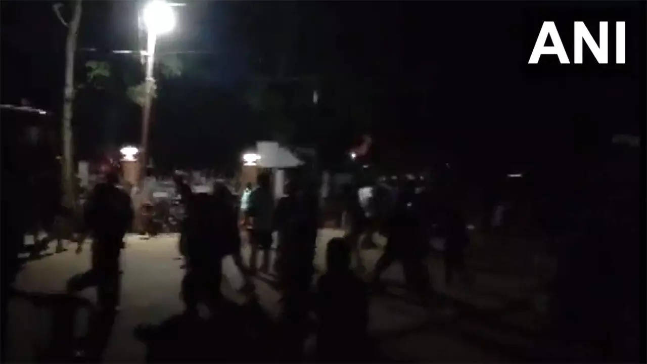 Stone Pelting at Meghalaya CM offfice