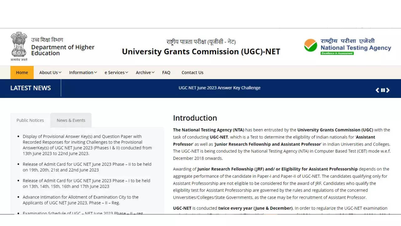 UGC NET Result 2023, ugcnet.nta.nic.in