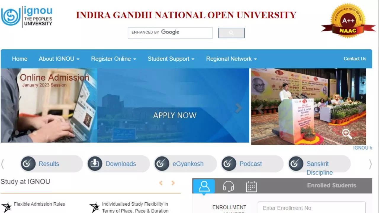 IGNOU December 2023 Date sheet