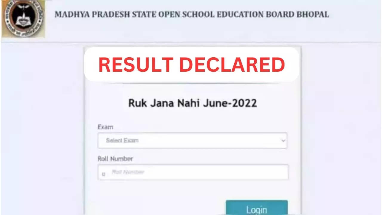 MPSOS Ruk Jana Nahi 10th Result 2023 Declared