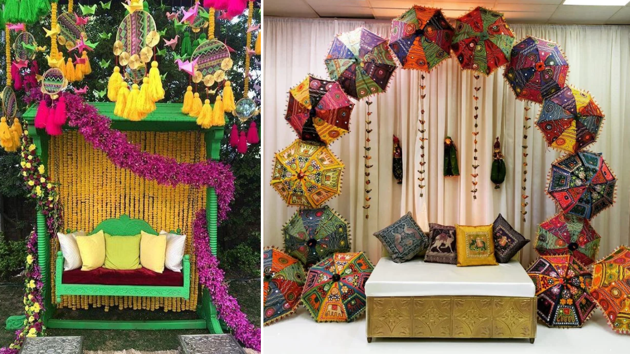 Teej decoration ideas, home decor, house decoration for hariyali teej simple