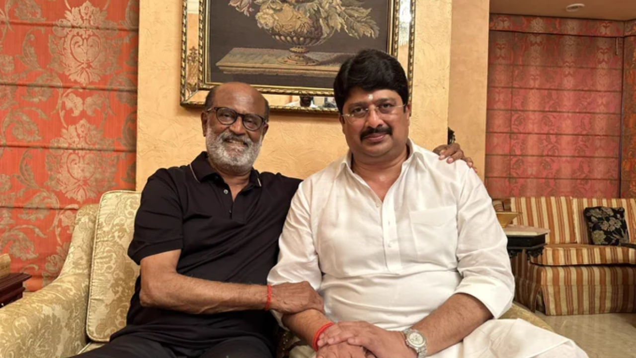 Rajnikanth Meet With Raja Bhaiya (Twitter)