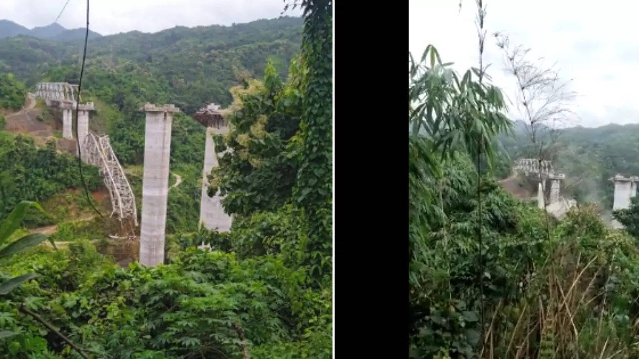 bridge collapse in mizoram, railway bridge accident