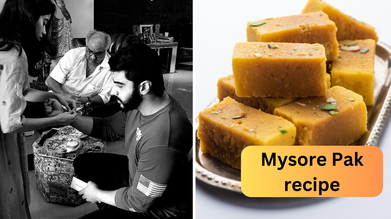 Raksha bandhan, mysore pak recipe, janhvi kapoor arjun kapoor, recipe in hindi