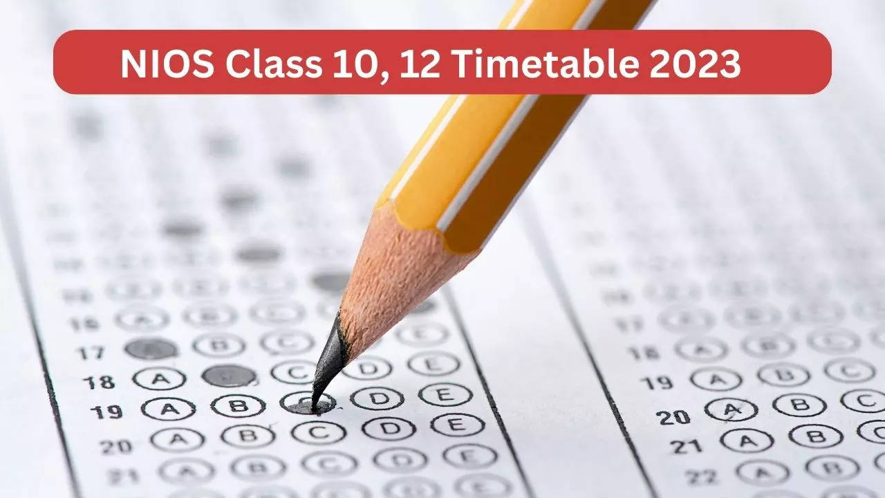 NIOS Class 10, 12 Timetable 2023