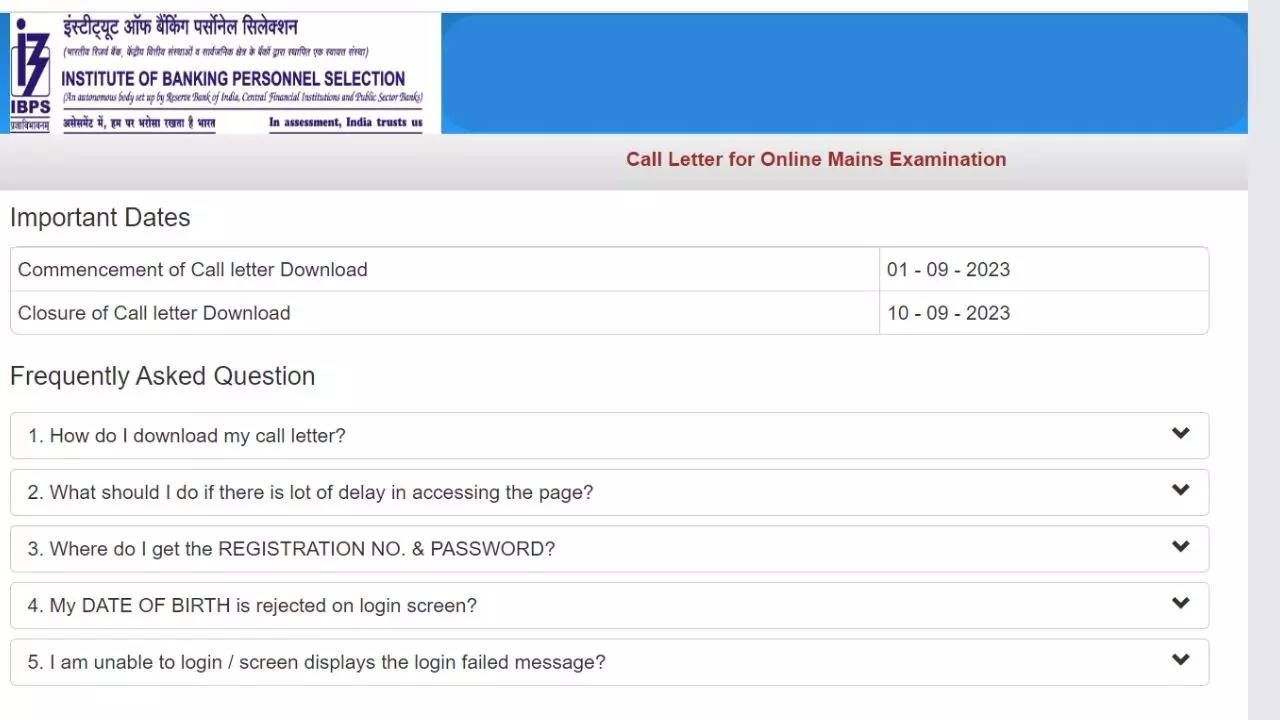 IBPS RRB PO Mains Admit Card 2023 