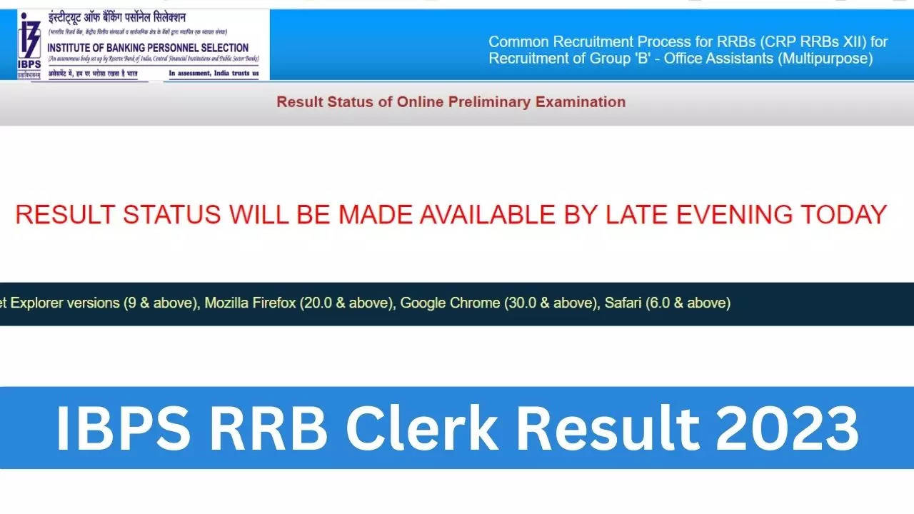 IBPS RRB Clerk Result 2023