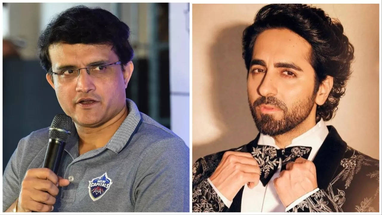 Sourav Ganguly and Ayushmann Khurrana