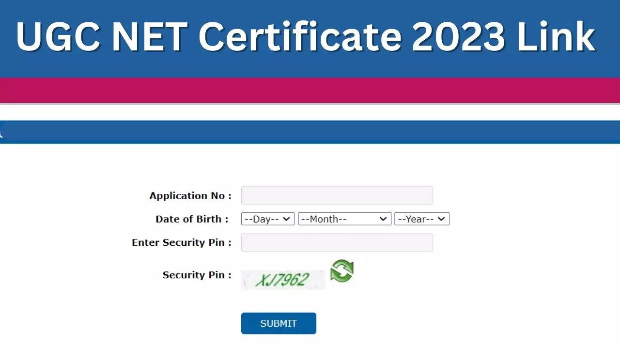 UGC NET Certificate 2023 Link