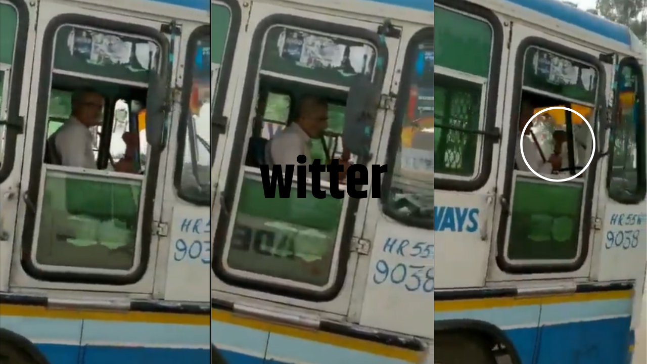 ​viral video, haryanavi tau viral video, haryanavi bus driver viral video, haryanavi bus driver hukka video, trending news