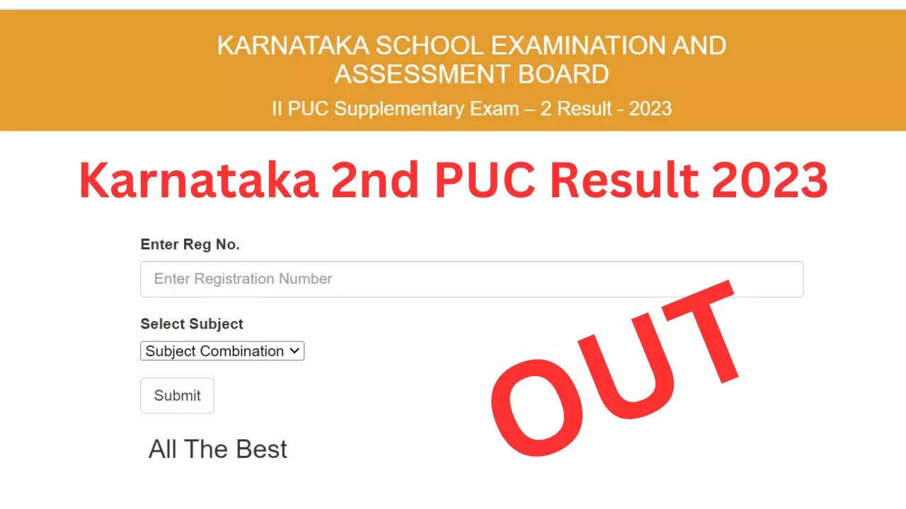 Karnataka 2nd PUC Result 2023