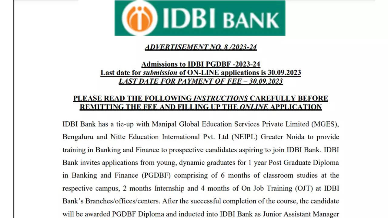 idbi bank job 2023