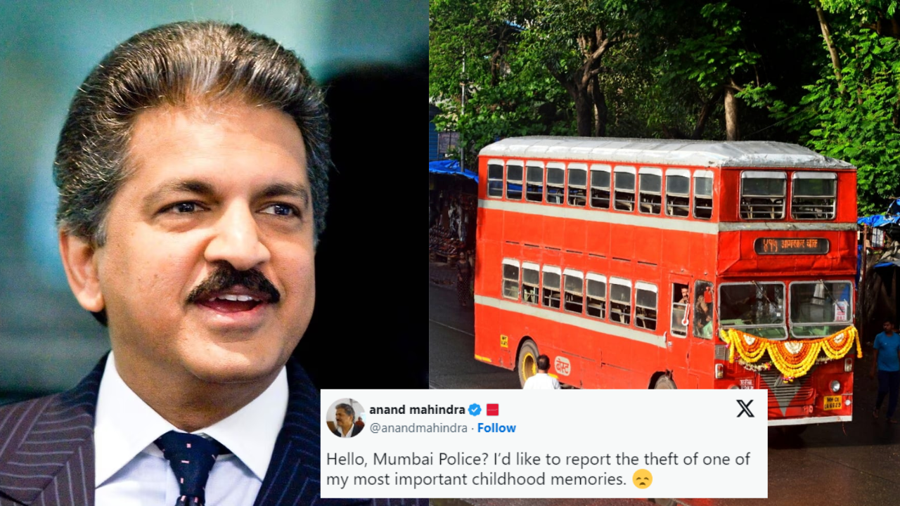 ​anand mahindra emotional tweet, anand mahindra, double dacker bus farewell, mumbai police, trending news