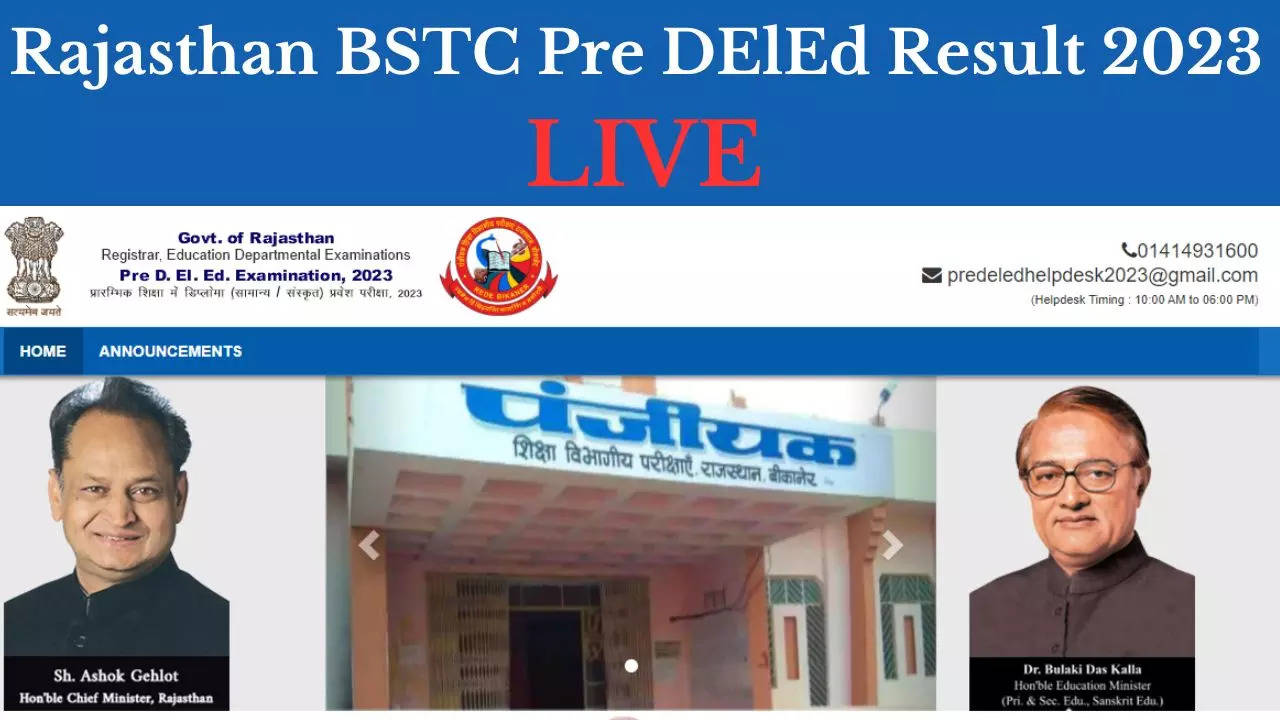 rajasthan bstc result, rajasthan bstc pre deled result, bstc result 2023