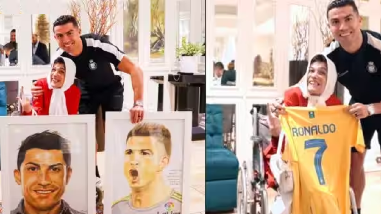 ​Cristiano Ronaldo, Cristiano Ronaldo Viral Video, Cristiano Ronaldo Fan made portraits, Trending News, Viral News in Hindi