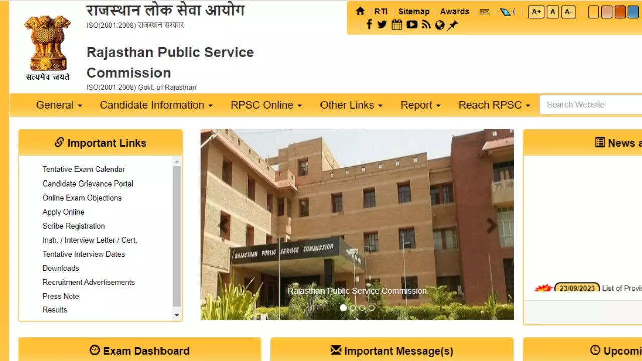 RPSC RAS Exam City 2023, RPSC RAS Admit Card 2023 Download