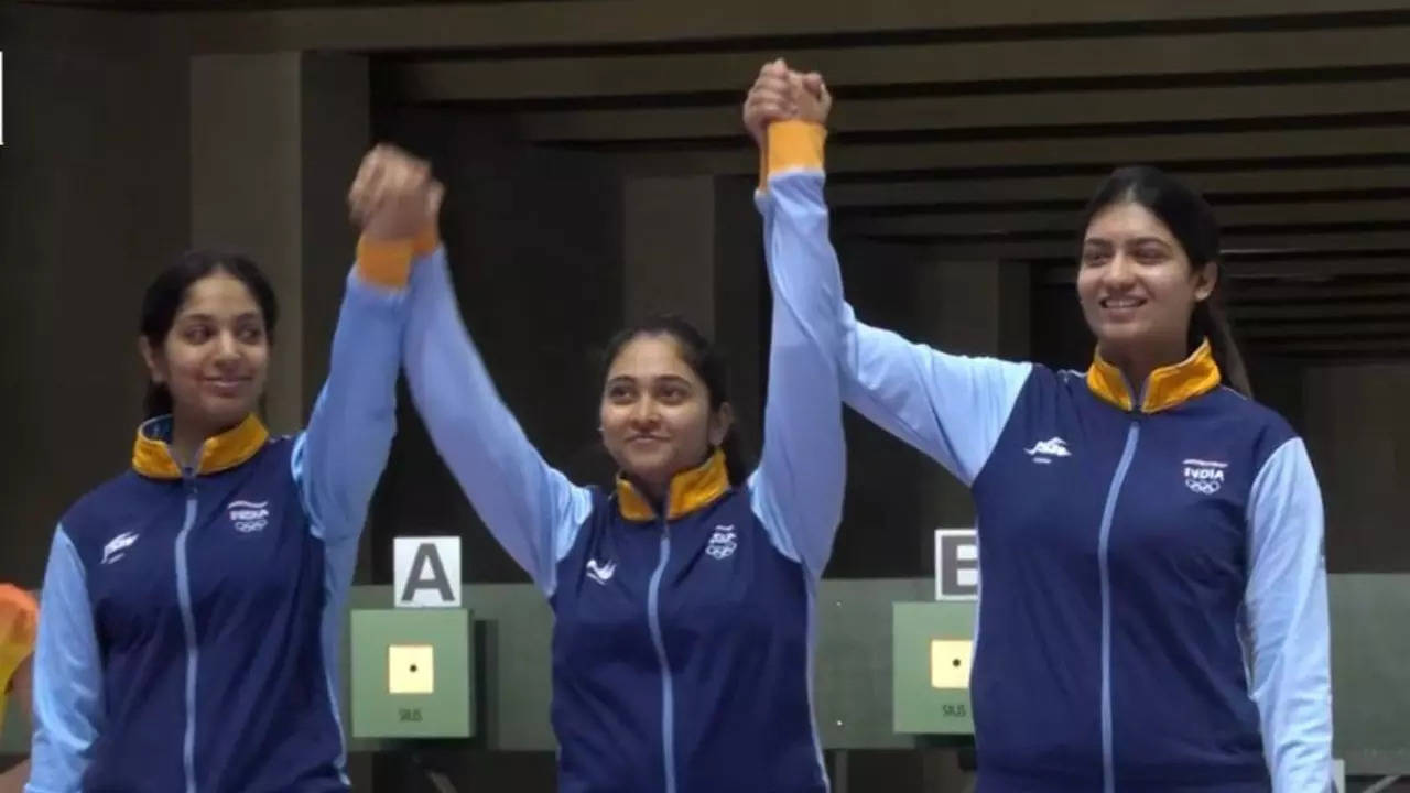 Indian womens 10 meter air rifle team