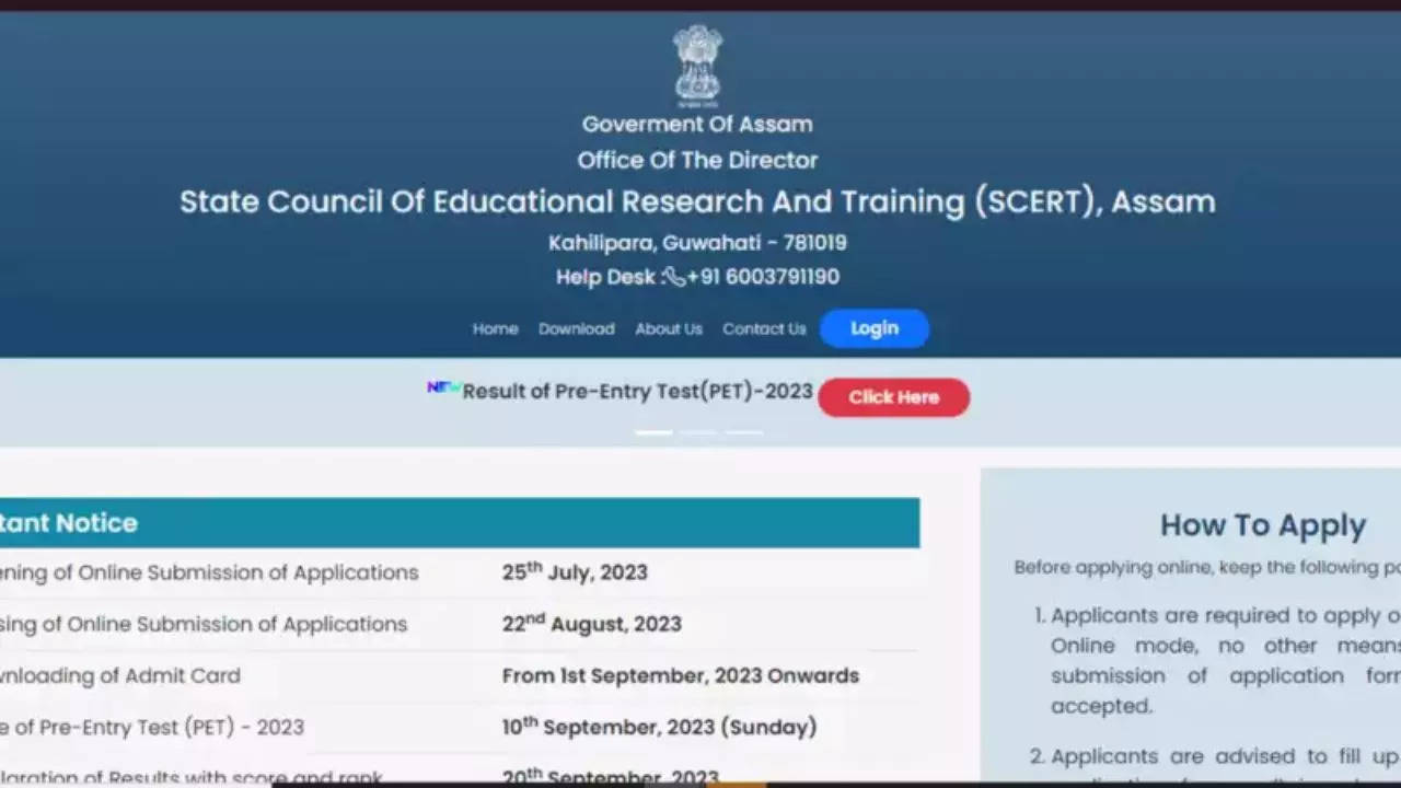 Assam PET Result 2023