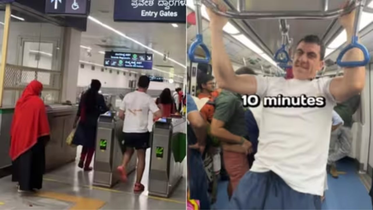 ​ bengaluru metro, bengaluru metro viral video, youtuber Fidias Panayiotou, viral news in hindi, trending news