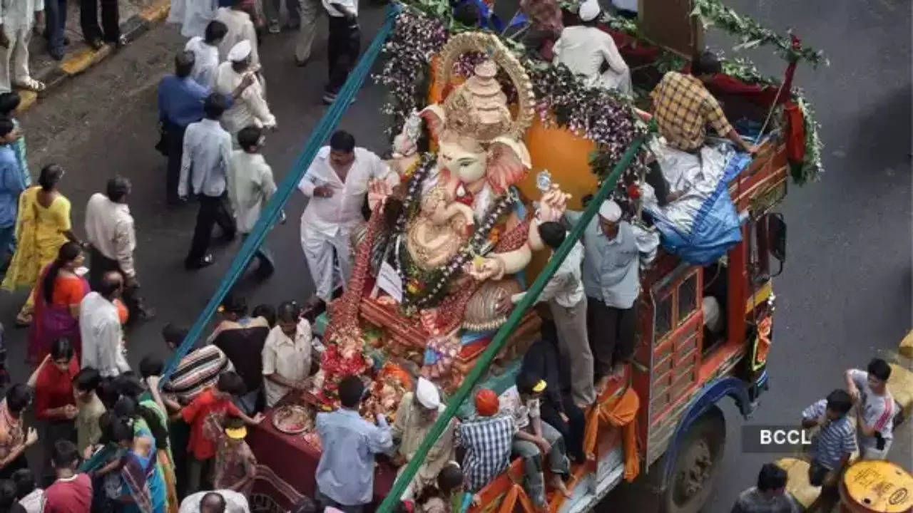 Ganesh idol immersion procession