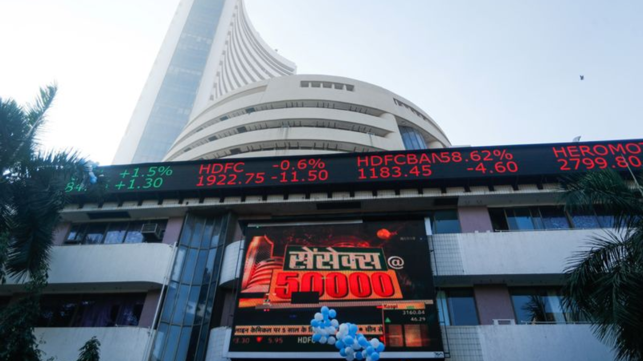 Market capitalization of five out of top 10 Sensex companies