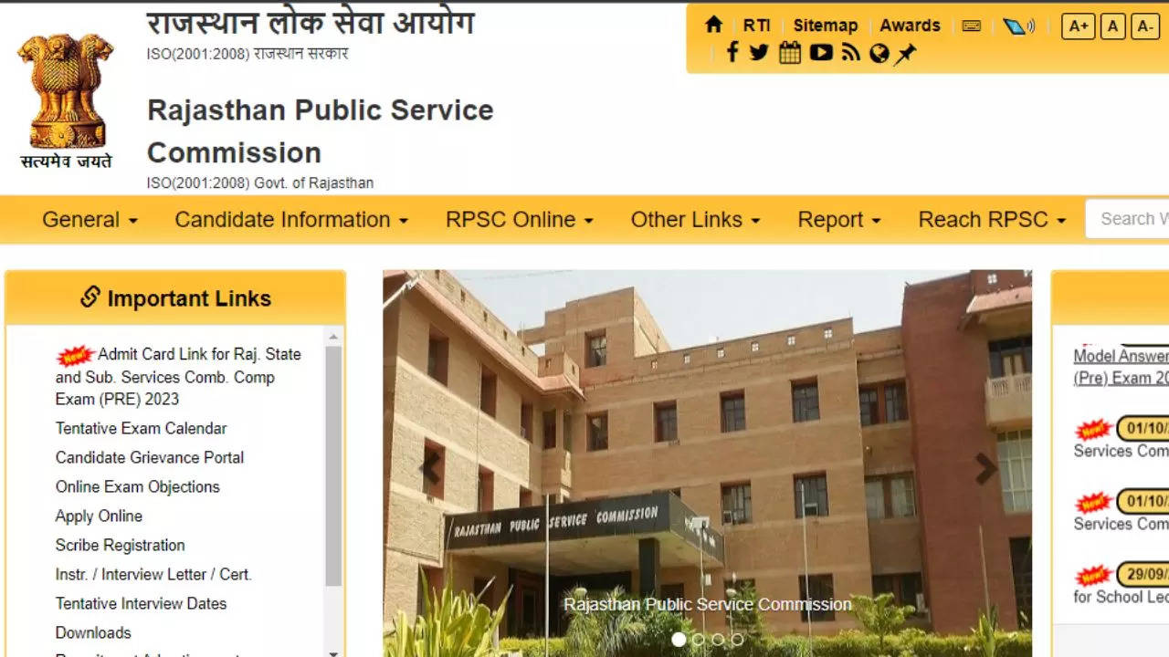 RPSC RAS Prelims Answer Key 2023 Released