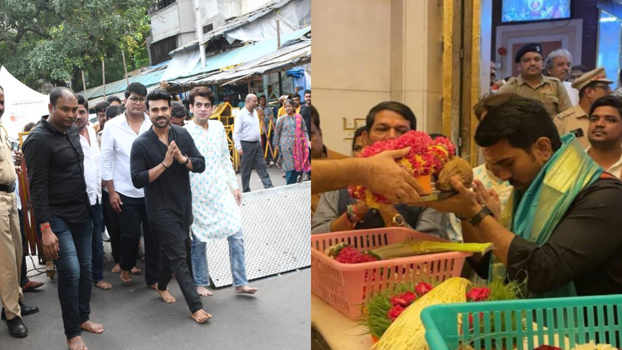 Ramcharan seeks blessings at Siddhivinayak Temple