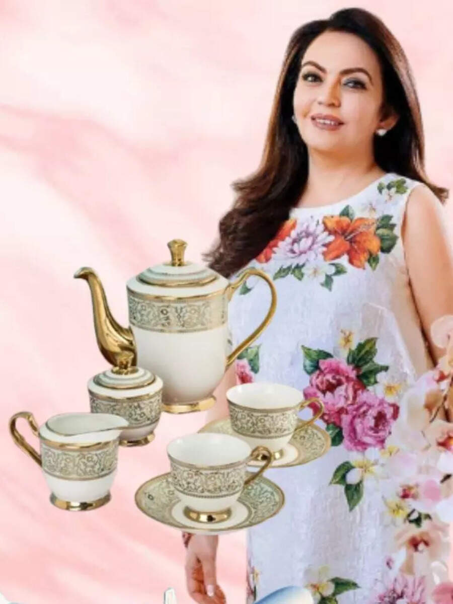 Nita Ambani tea setNita Ambani tea set price japanese company Noritake