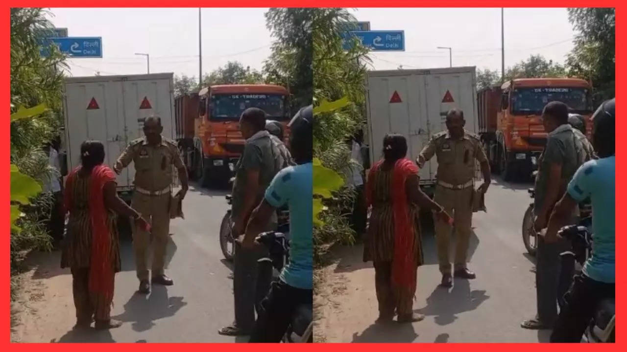 Woman insulted beaten traffic police inspector by sleeper