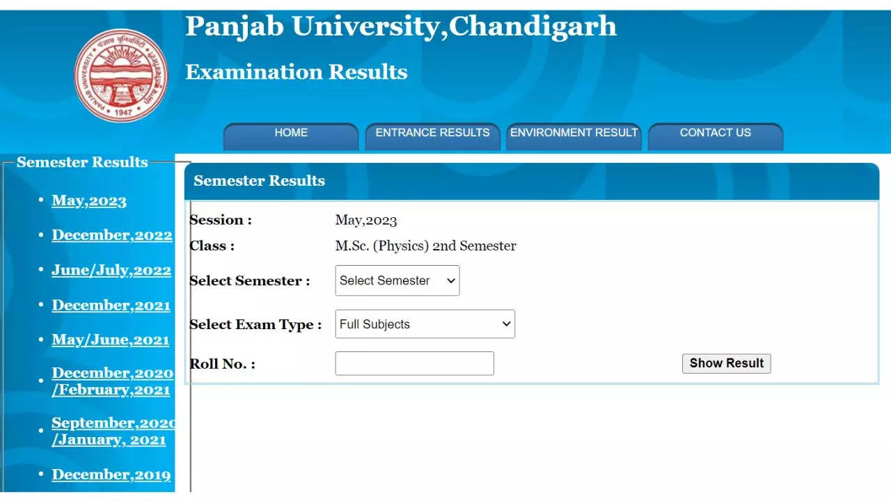 pu result 2023