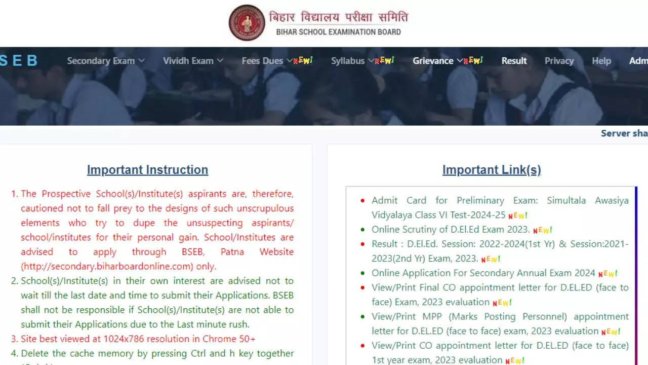 BSEB Bihar Board Inter Sent Up Exam Dates 2024: Released Check Here ...